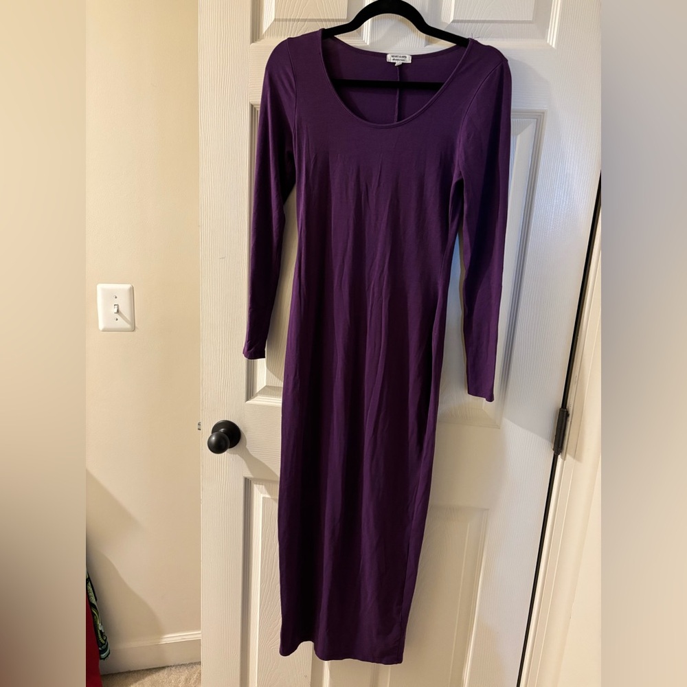 Heart Hips Purple Maxi Dress Large
